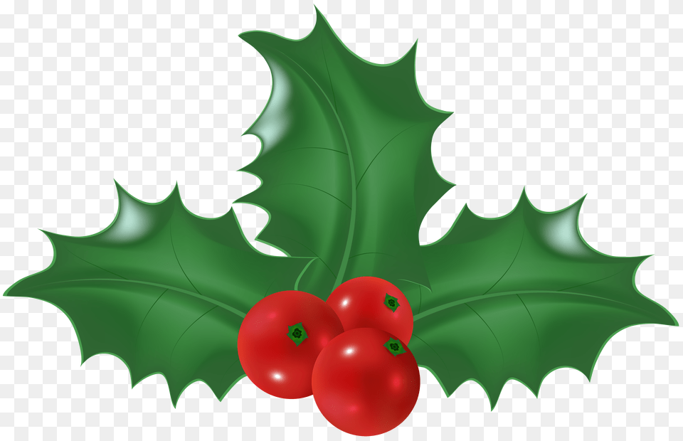 Holly Mistletoe Clip Art, Leaf, Plant, Green, Produce Free Png