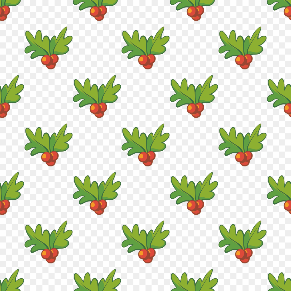 Holly Seamless Pattern Icons, Berry, Tree, Produce, Plant Free Png Download