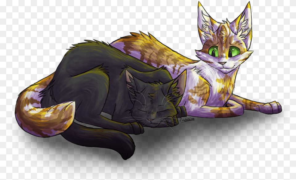 Hollyleaf N Fallen Leaves By Finchwing D6iu7cc Warriors Fallen Leaves And Hollyleaf, Animal, Cat, Mammal, Pet Free Png Download