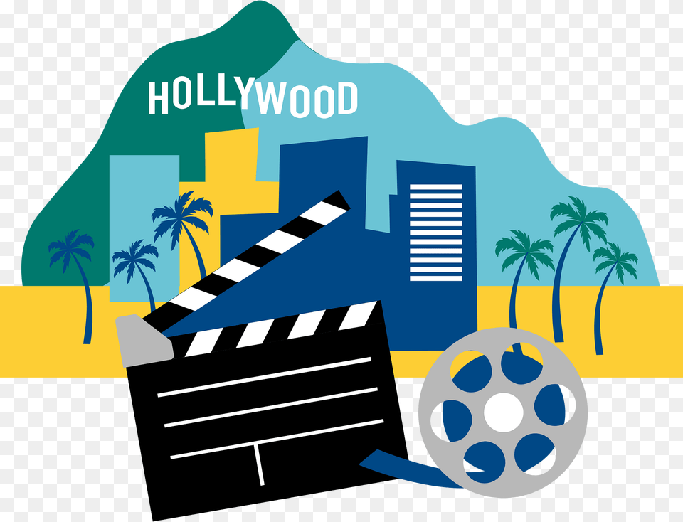 Hollywood Clipart, Clapperboard, Reel Png Image