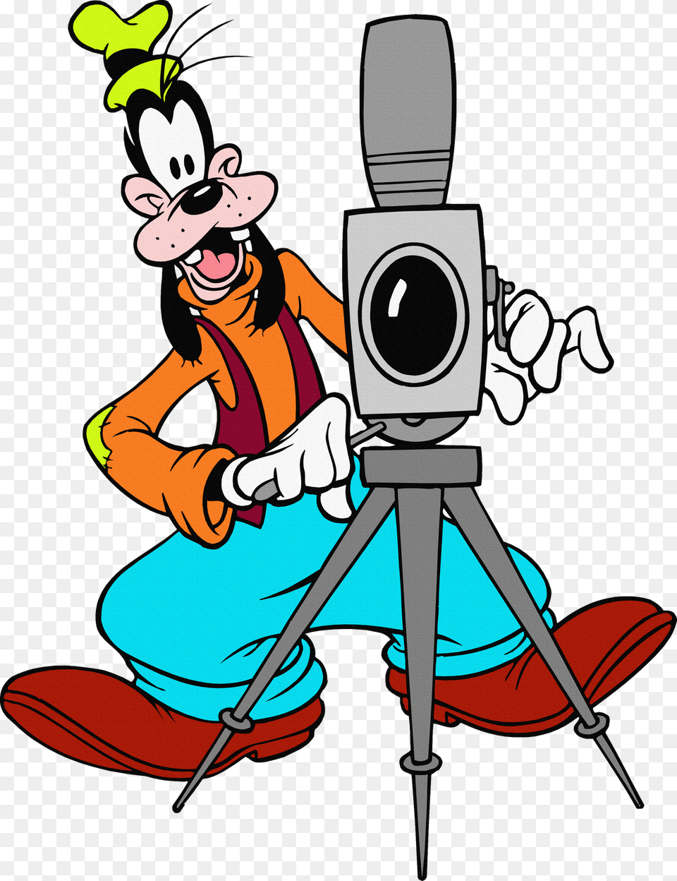 Hollywood Clipart Lights Camera Action Goofy With Camera, Tripod, Photography, Baby, Person Png