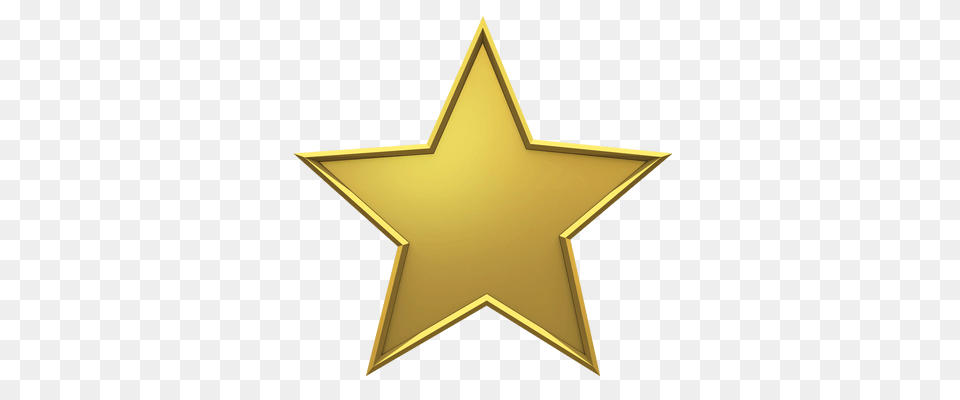 Hollywood Gold Star Star Symbol, Symbol, Cross Free Transparent Png