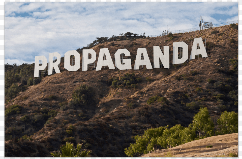 Hollywood Propaganda Sign Hollywood Propaganda, Landmark, Hollywood Sign Png