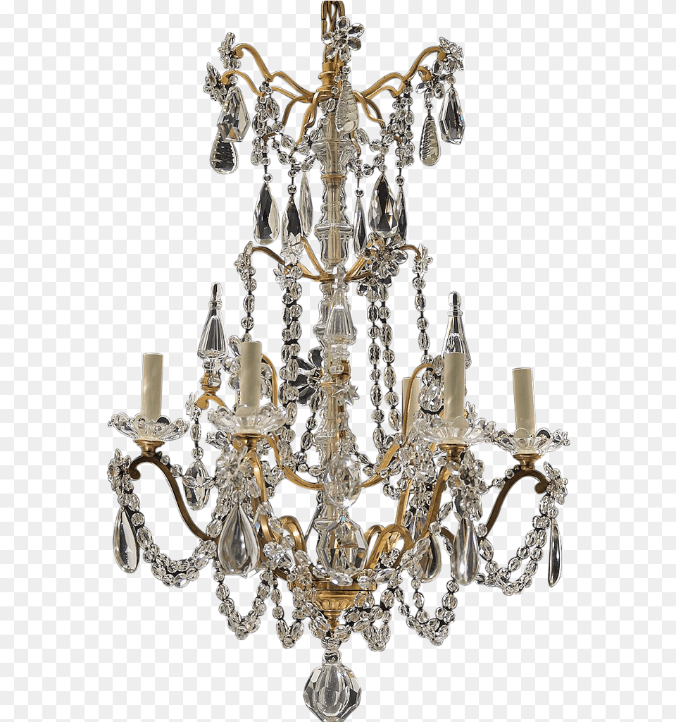 Hollywood Regency Chandelier With Large Glass Balls, Lamp Png