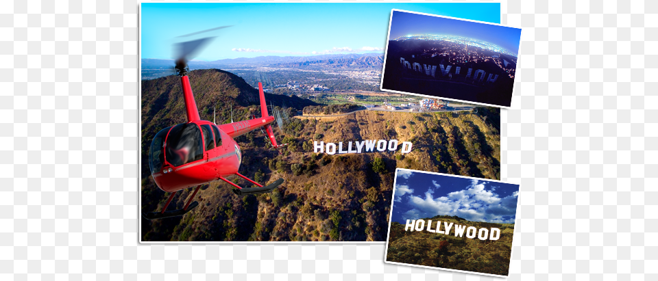 Hollywood Sign Tour Hollywood Sign, Aircraft, Transportation, Helicopter, Vehicle Free Png Download