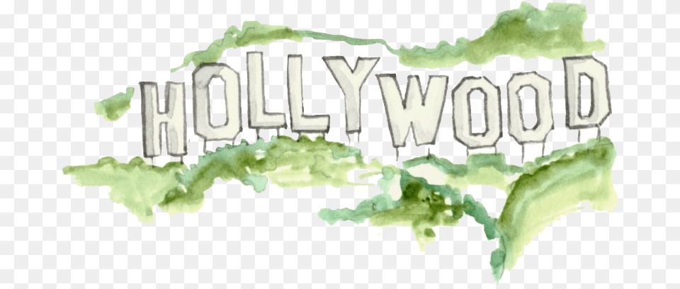 Hollywood Sign Transparent Images Watercolor Paint, Green, Plant, Vegetation Free Png