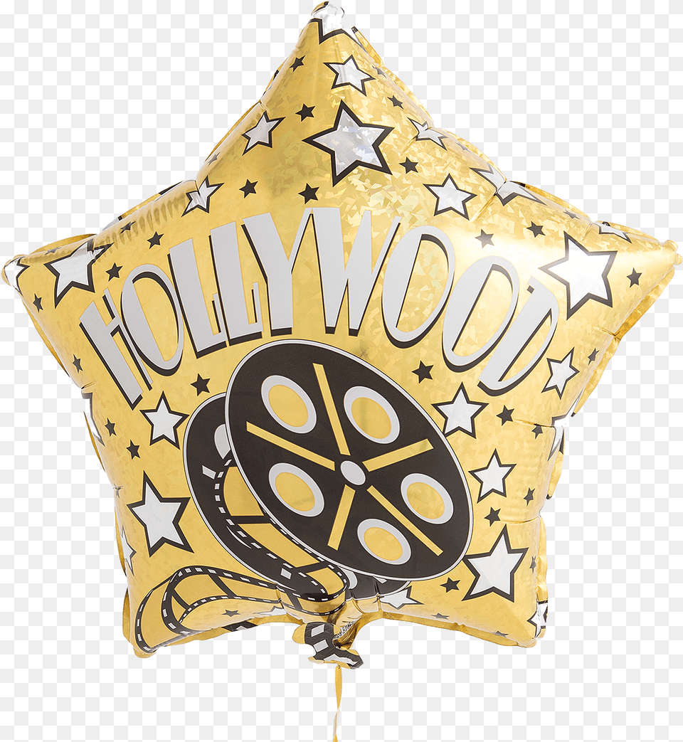 Hollywood Star Inflated Hollywood, Badge, Cushion, Home Decor, Logo Free Transparent Png