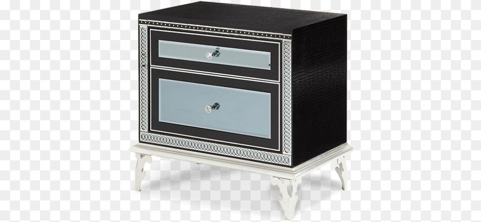 Hollywood Swank Starry Night Nightstand By Aico Nightstand, Cabinet, Drawer, Furniture, Mailbox Free Png