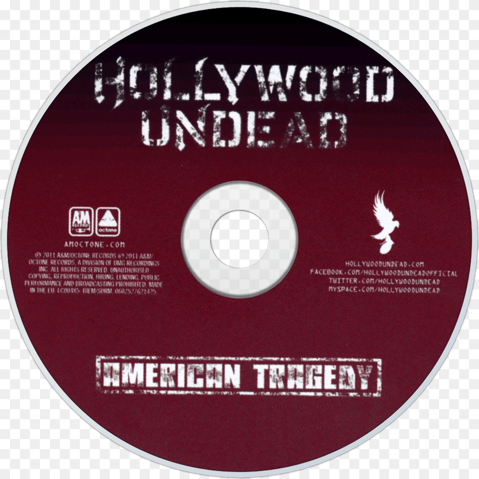 Hollywood Undead American Tragedy Cd Disc Image Hollywood Undead American Tragedy Album, Disk, Dvd Free Png Download