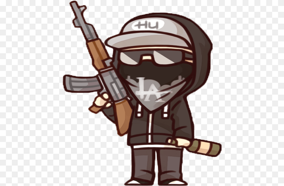 Hollywood Undead Clipart Charlie Cartoon, Firearm, Gun, Rifle, Weapon Free Png