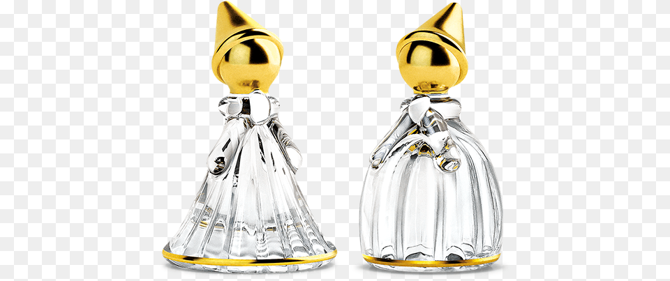 Holmegaard Fairytales Pair Of Gnomes Clear With Gold H 85 Cm Buy Here Elf Transparent, Bottle, Perfume, Cosmetics, Accessories Png