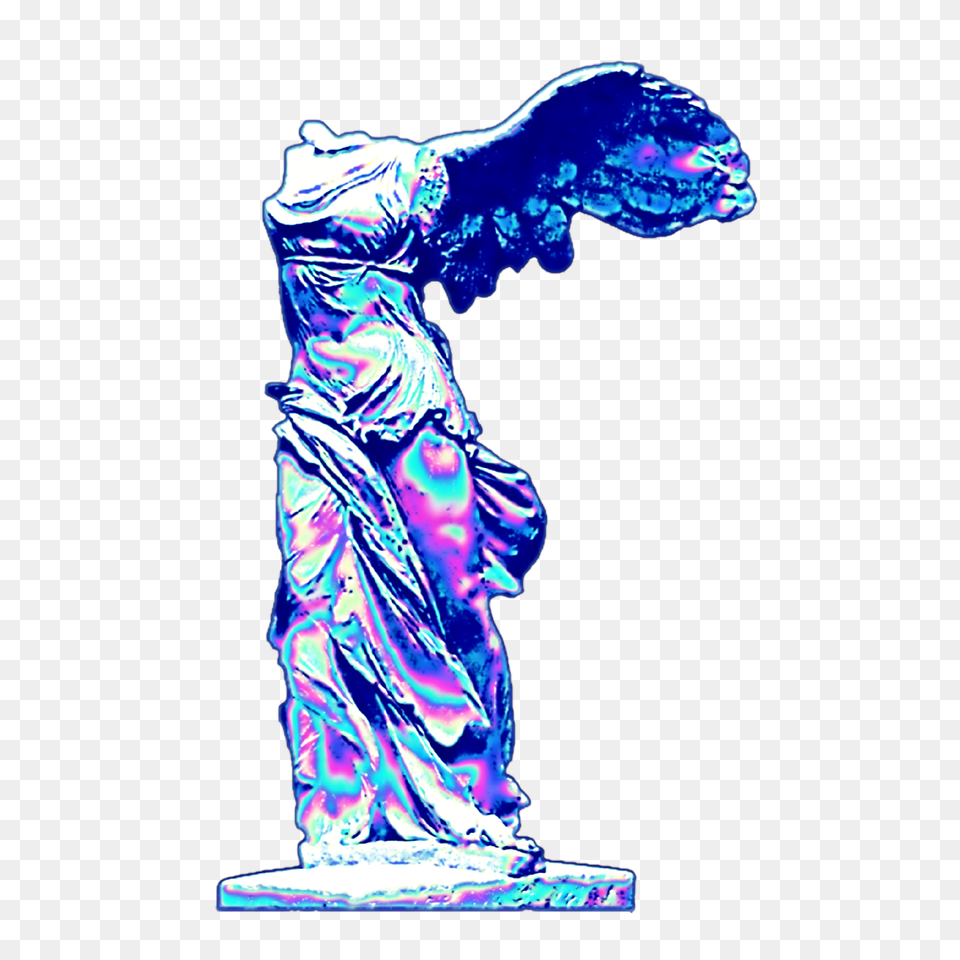 Holo Holograhic Tumblr Vaporwave Aesthetic Statue Sculp, Adult, Female, Person, Woman Free Transparent Png