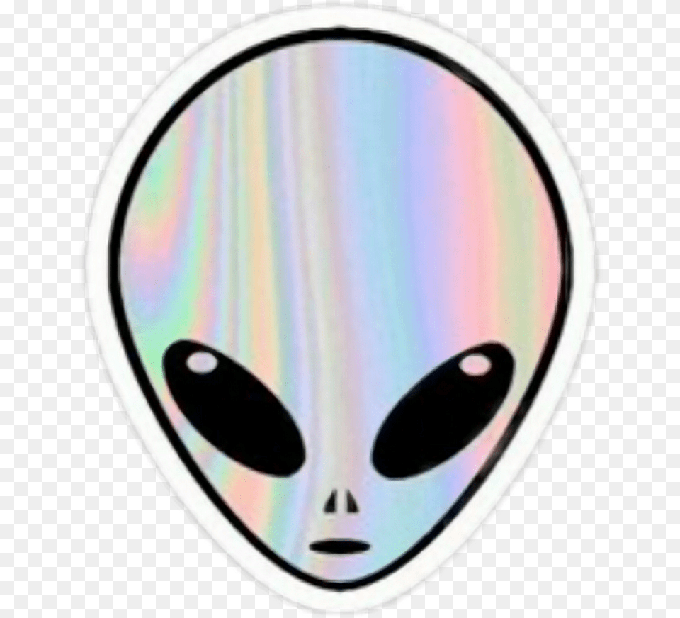 Holo Holographic Alien Space Galaxy Tumblr Aesthetic Alien Head Transparent, Disk Png Image