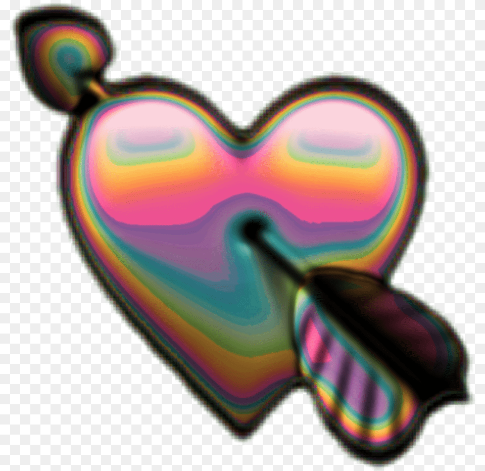 Holo Holographic Heart Hearts Arrow Heart With A Arrow Emoji Free Png Download