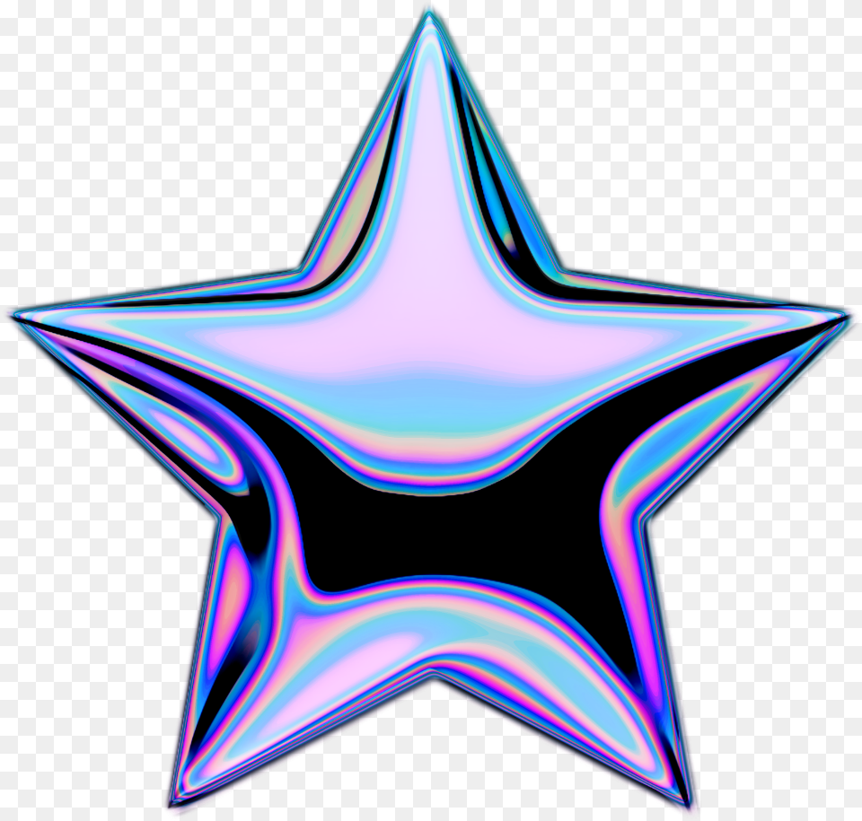 Holo Holographic Shootingstar Stars Star Emoji Iridesce Holographic Star, Star Symbol, Symbol, Person Free Png Download