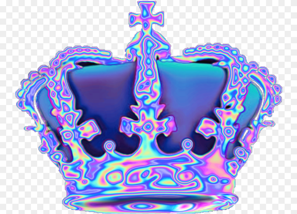 Holo Holographic Tumblr Vaporwave Aesthetic Crown Freet, Accessories, Jewelry Free Png Download