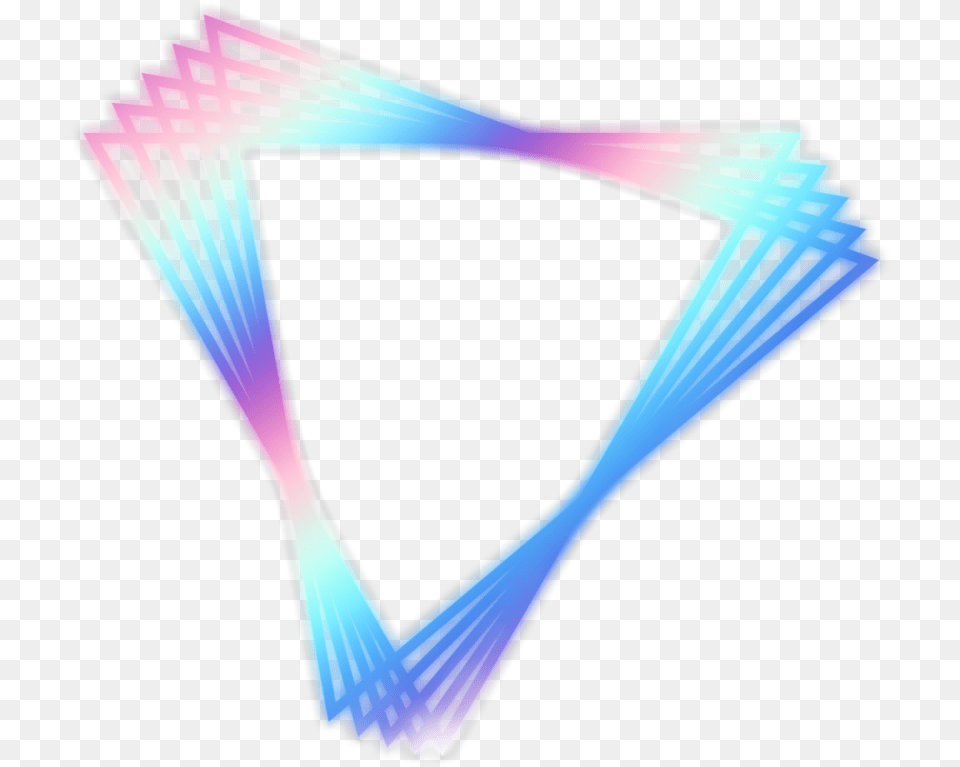 Holograph Triangle Instagram Neon Rainbow Blue Graphic Design, Cutlery, Fork, Light Png