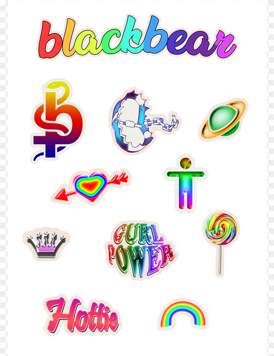 Holographic Backpack And Sticker Bundle Hot Girl Bummer Stickers Blackbear, Candy, Food, Sweets, Text Free Png Download