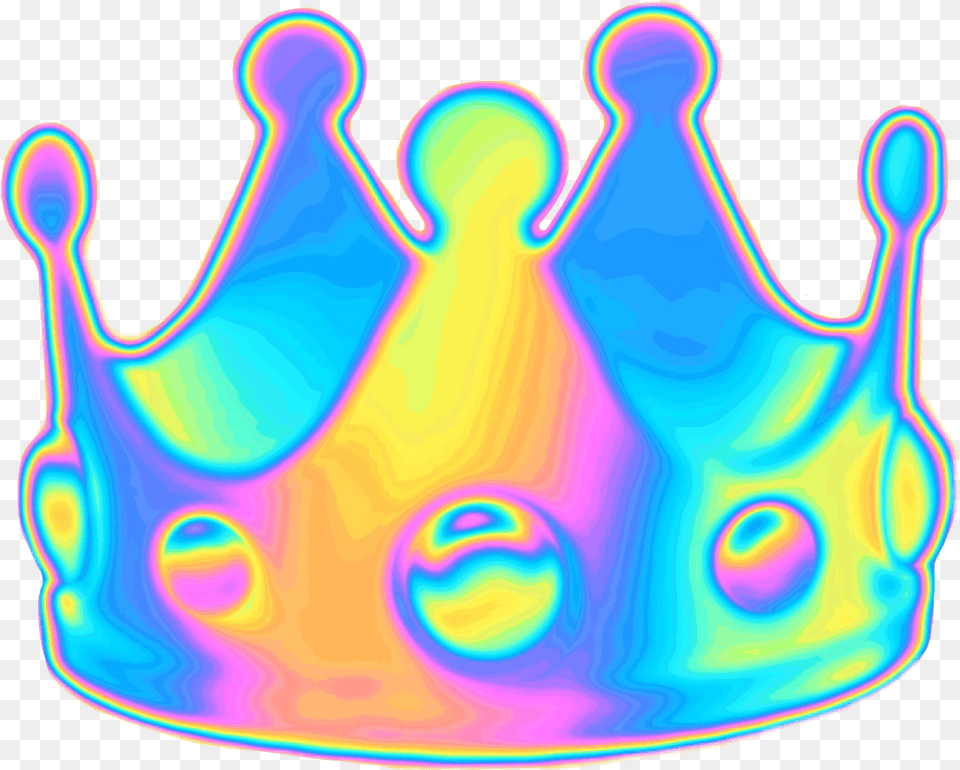 Holographic Holo Crown Emoji Queen Random Funny Crown Emoji Transparent Background, Lighting, Accessories, Purple Free Png