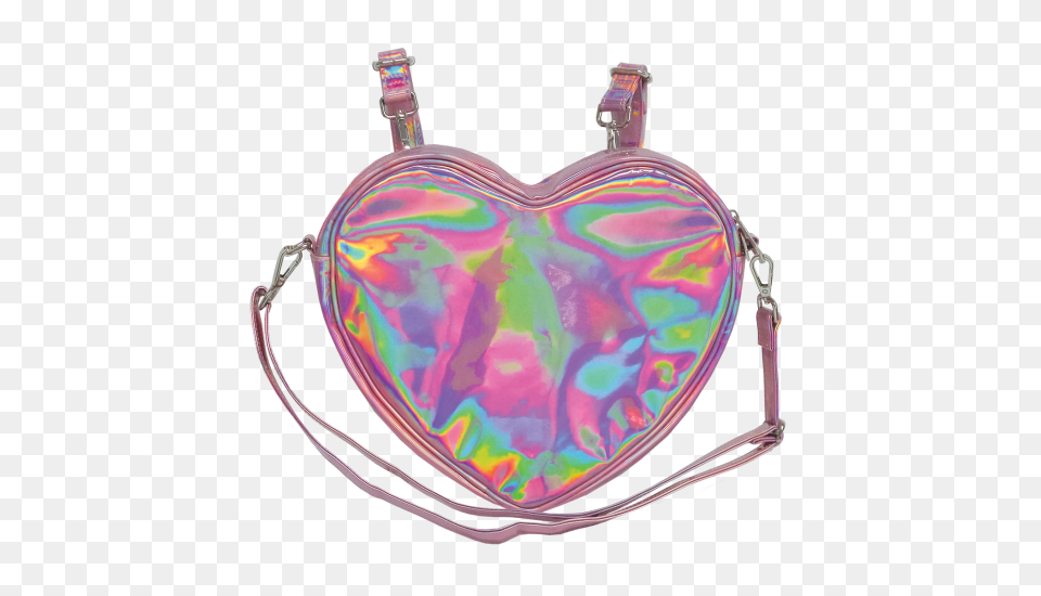 Holographic Pink Heart Bag Iscream, Accessories, Handbag, Purse, Jewelry Png