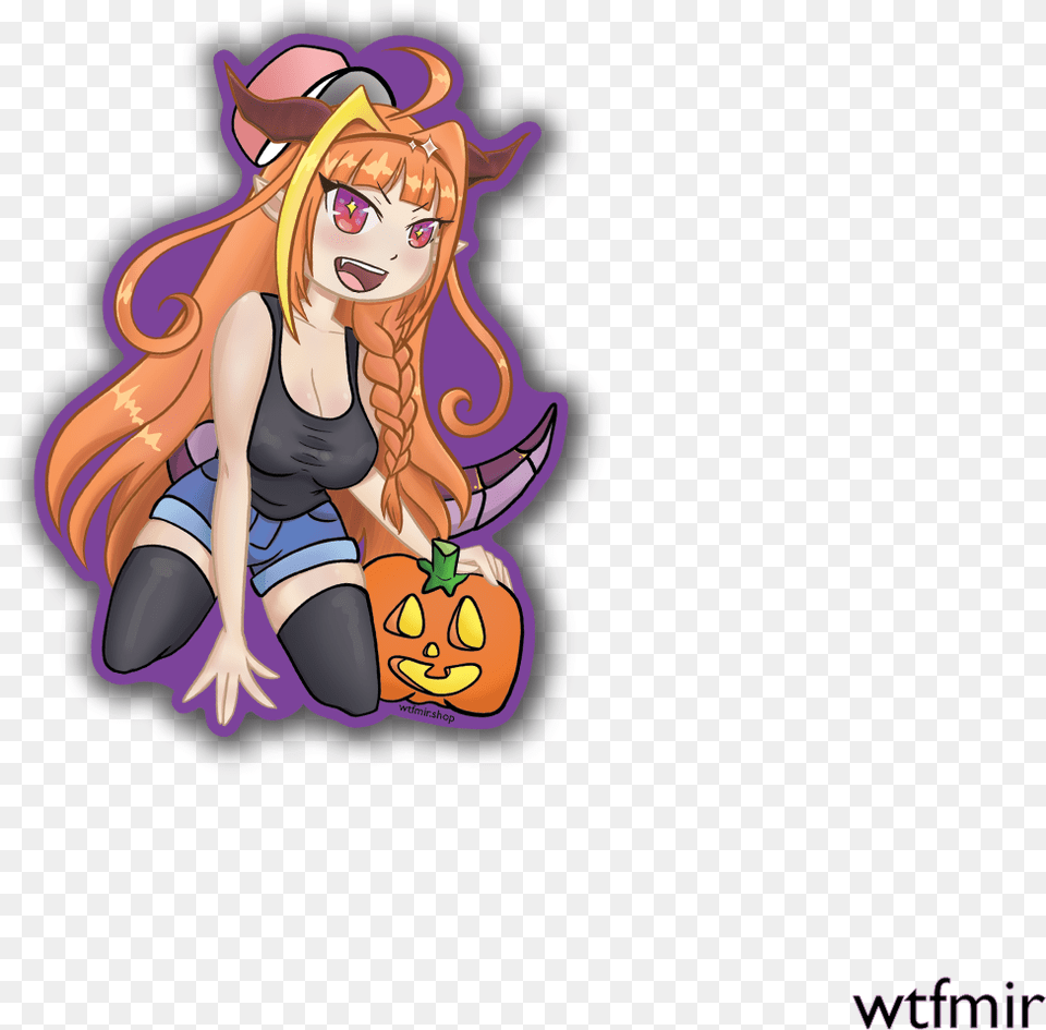 Hololive X Dragon Maid Stickers Coco Kiryu Dragon Maid, Book, Comics, Publication, Face Free Transparent Png