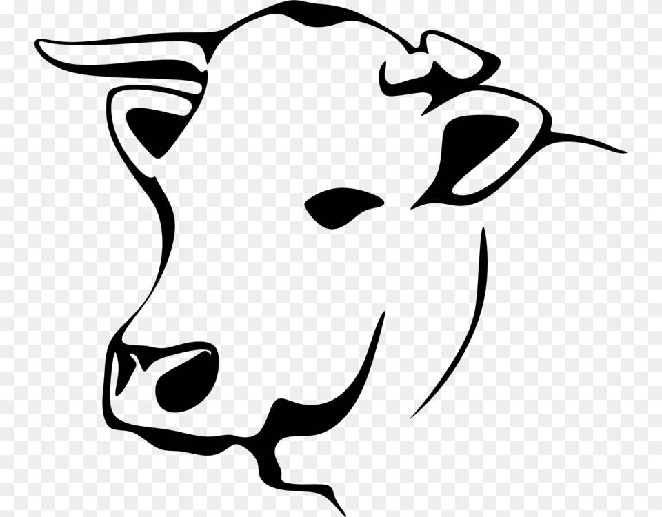Holstein Friesian Cattle Jersey Cattle Line Art Dairy Cattle, Gray Png