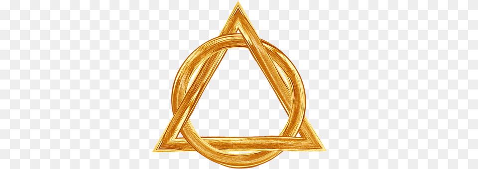 Holy Triangle, Wood, Gold Png