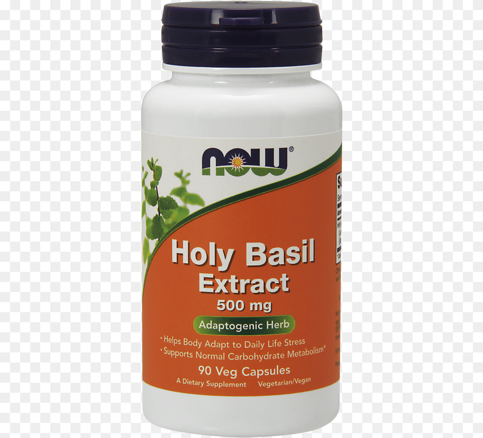 Holy Basil Extract 500 Mg Veg Capsules Now Foods Holy Basil Extract 500 Mg 90 Veg Capsules, Herbal, Herbs, Plant, Astragalus Png Image