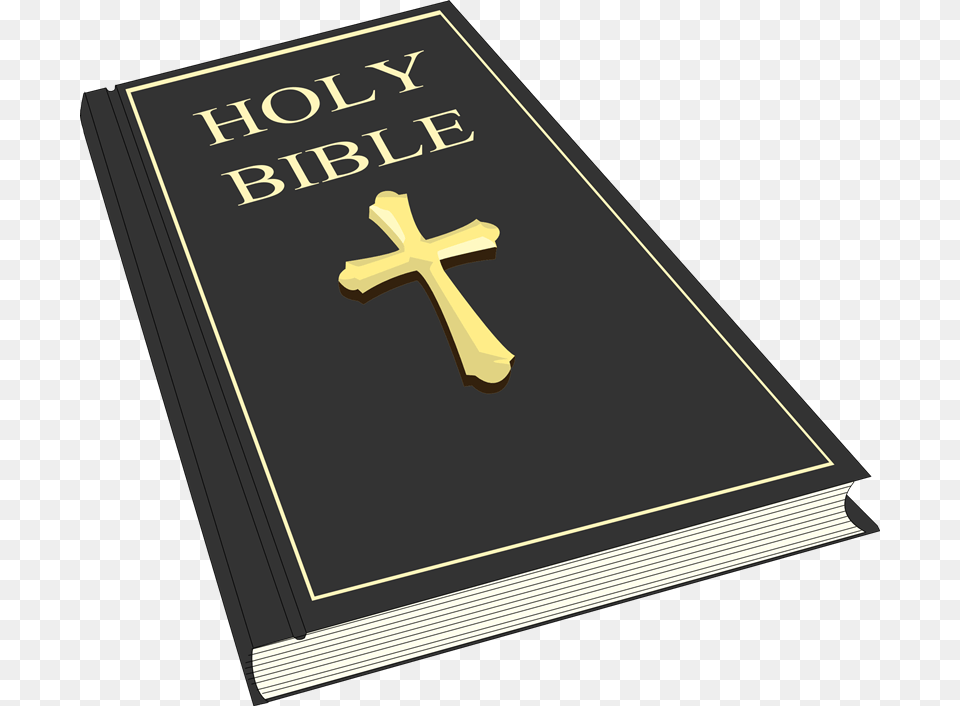 Holy Bible Clipart, Book, Cross, Publication, Symbol Free Png Download