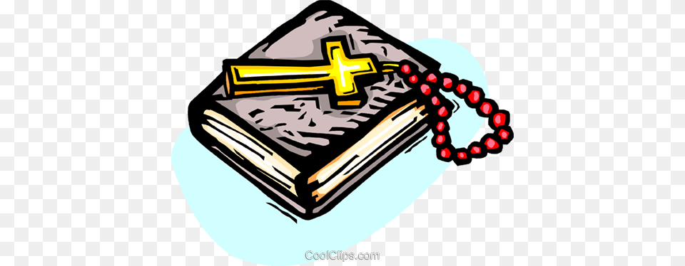 Holy Bible With Crucifix And Beads Royalty Vector Clip Art, Accessories, Bead, Book, Prayer Free Png