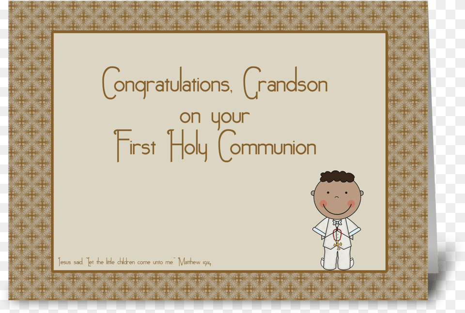 Holy Communion Congrats Grandson Greeting Card Ucapan Untuk Komuni Pertama, Baby, Person, Face, Head Png