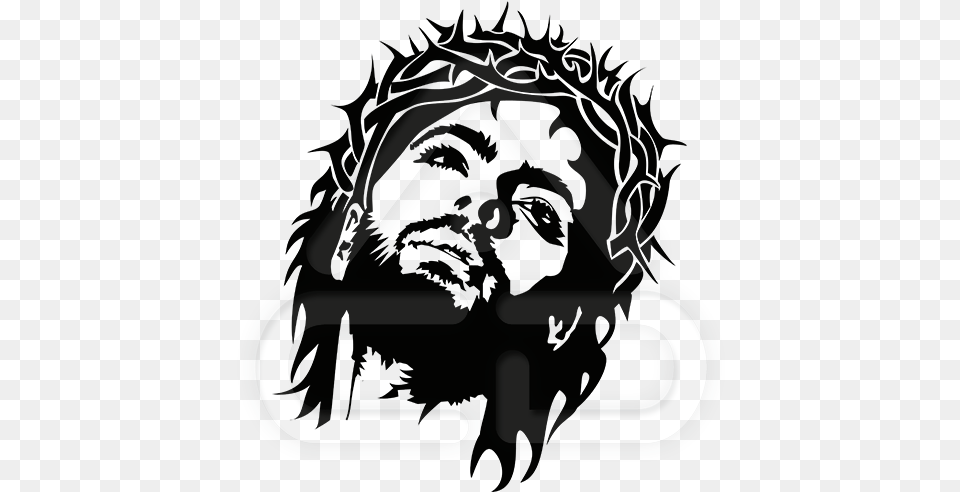 Holy Face Of Jesus Crown Thorns Jesus Crown Of Thorns Vector, Logo, Stencil, Symbol, Disk Png