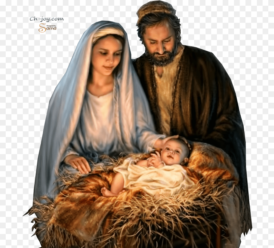Holy Family Merry Christmas Jesus Mary Christmas Merry Christmas Holy Family, Portrait, Photography, Face, Person Png