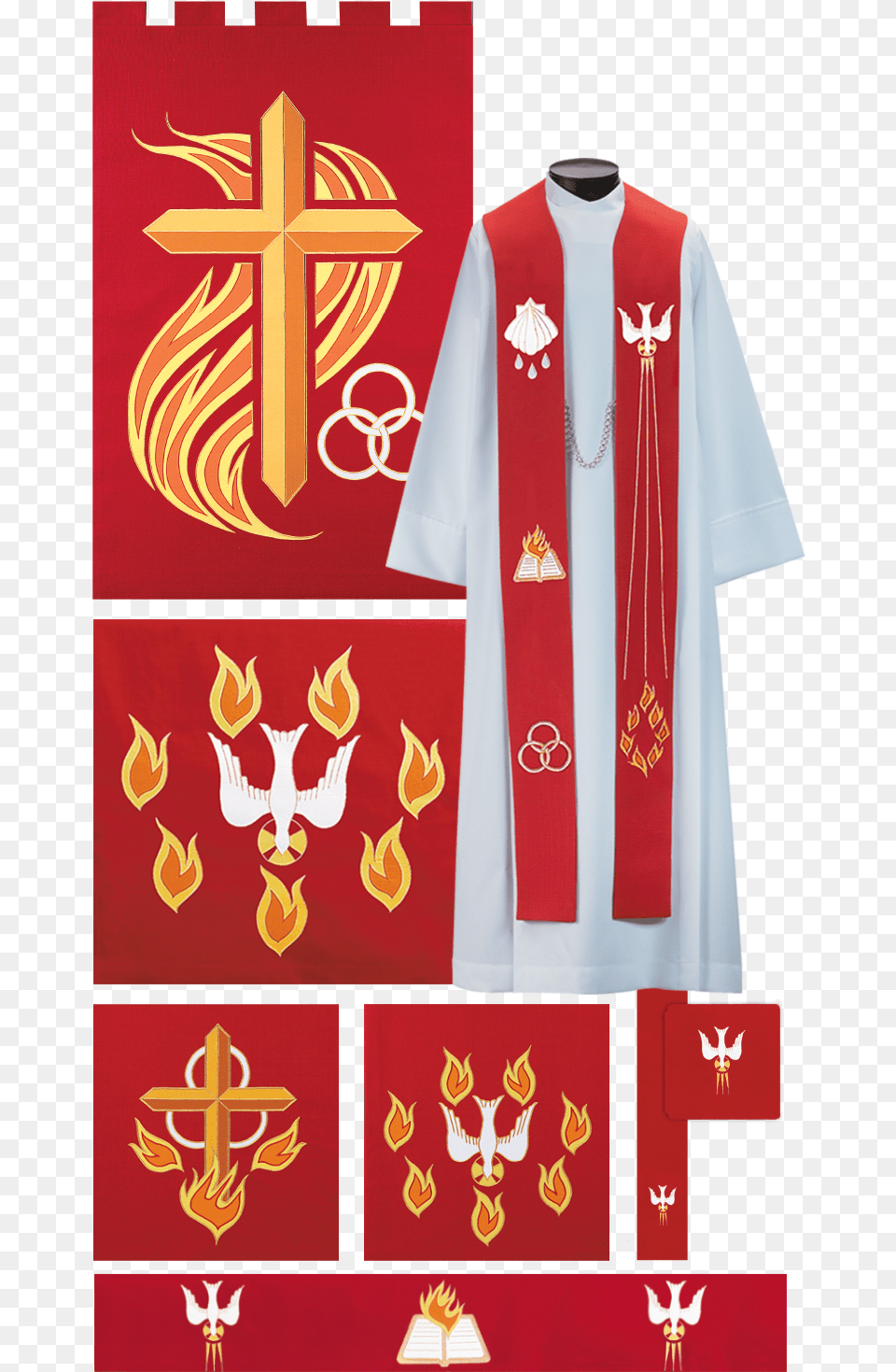 Holy Fire Parament Set Emblem, Scarf, Stole, Clothing, Prayer Free Png