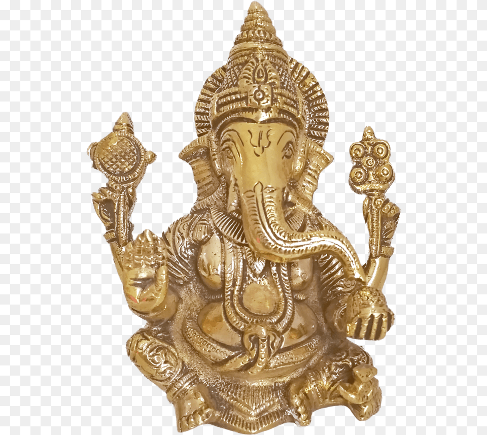Holy God Valampuri Vinayagar Sitting Brass Statue Statue, Treasure, Bronze, Adult, Wedding Free Transparent Png