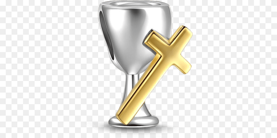 Holy Grail Charm 14k Gold Plated Silver Gifts Cross, Glass, Appliance, Blow Dryer, Device Free Png