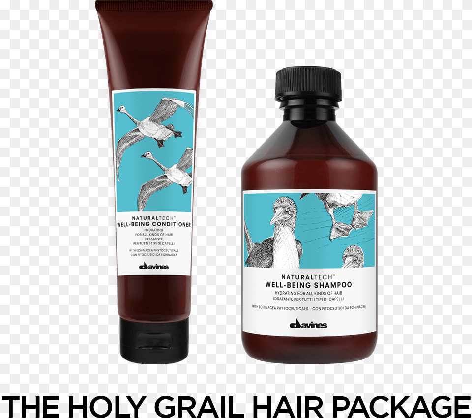 Holy Grail Hair Package Davines Well Being Shampoo, Bottle, Aftershave, Animal, Bird Png Image