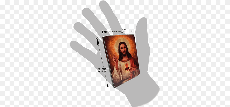 Holy Land Icon Jesus Sacred Heart Hand Carved Serpentine Stone Christian Cross, Body Part, Person, Glove, Finger Free Transparent Png