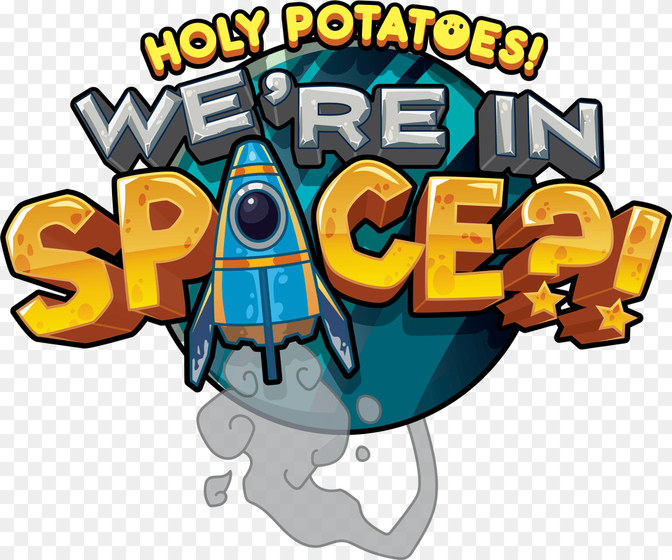 Holy Potatoes Were In Space Line Stickers Now Available Cartoon, Bulldozer, Machine Free Transparent Png