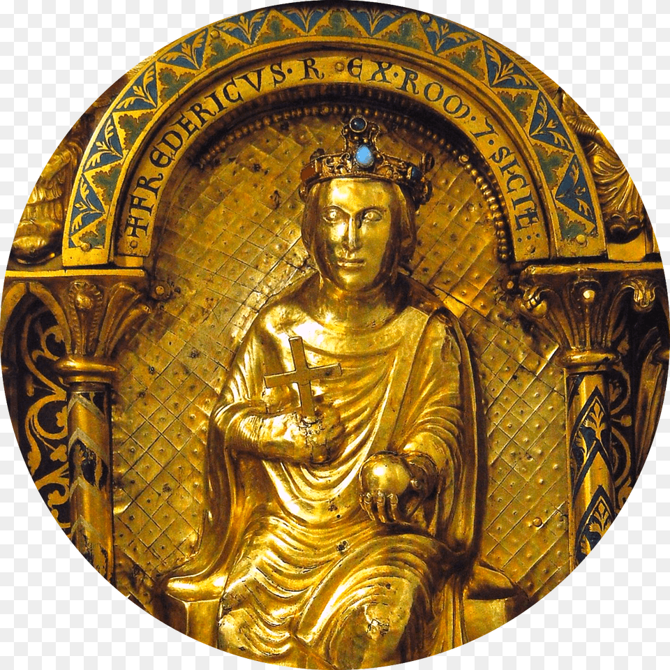 Holy Roman Emperor Frederick Ii As Depicted In The Gicledruk The Shrine Of Charlemagne Detail Frederick, Altar, Architecture, Prayer, Building Free Png Download