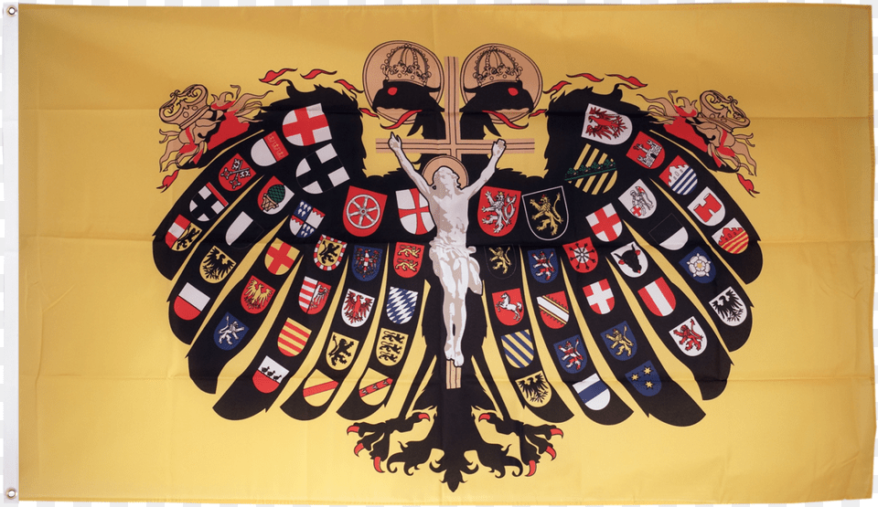 Holy Roman Empire Double Headed Eagle Flag Eagle Holy Roman Empire Flag, Clothing, Glove, Person, Art Free Png
