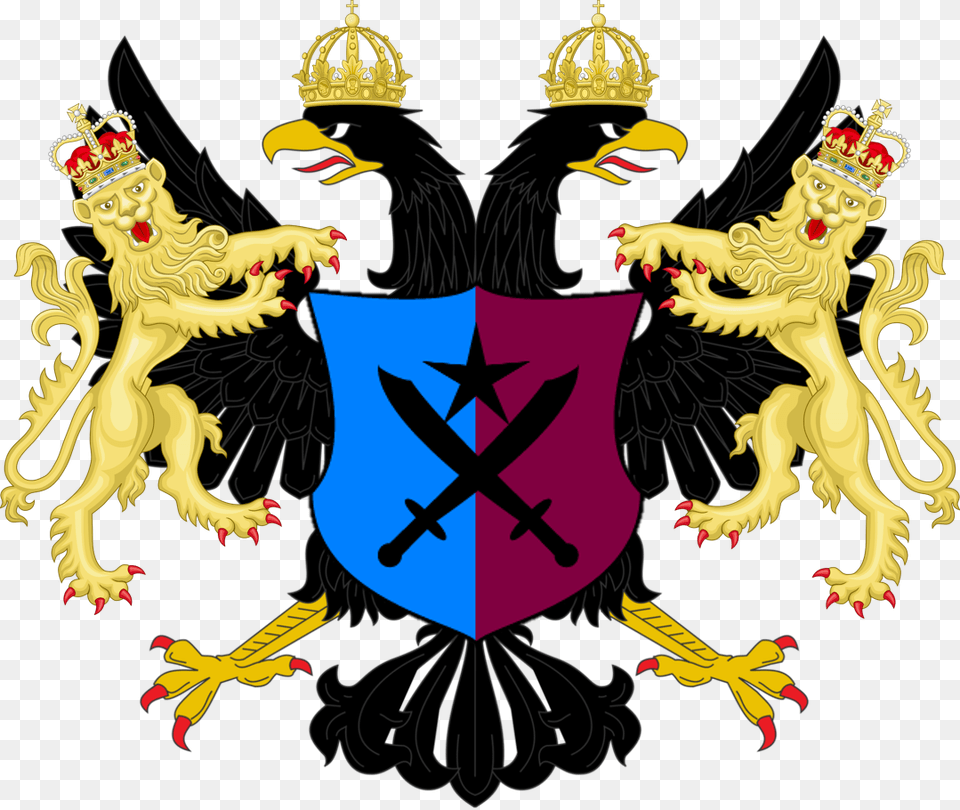 Holy Russian Empire Flag Clipart Download Slavic Double Headed Eagle, Emblem, Symbol, Animal, Bird Png