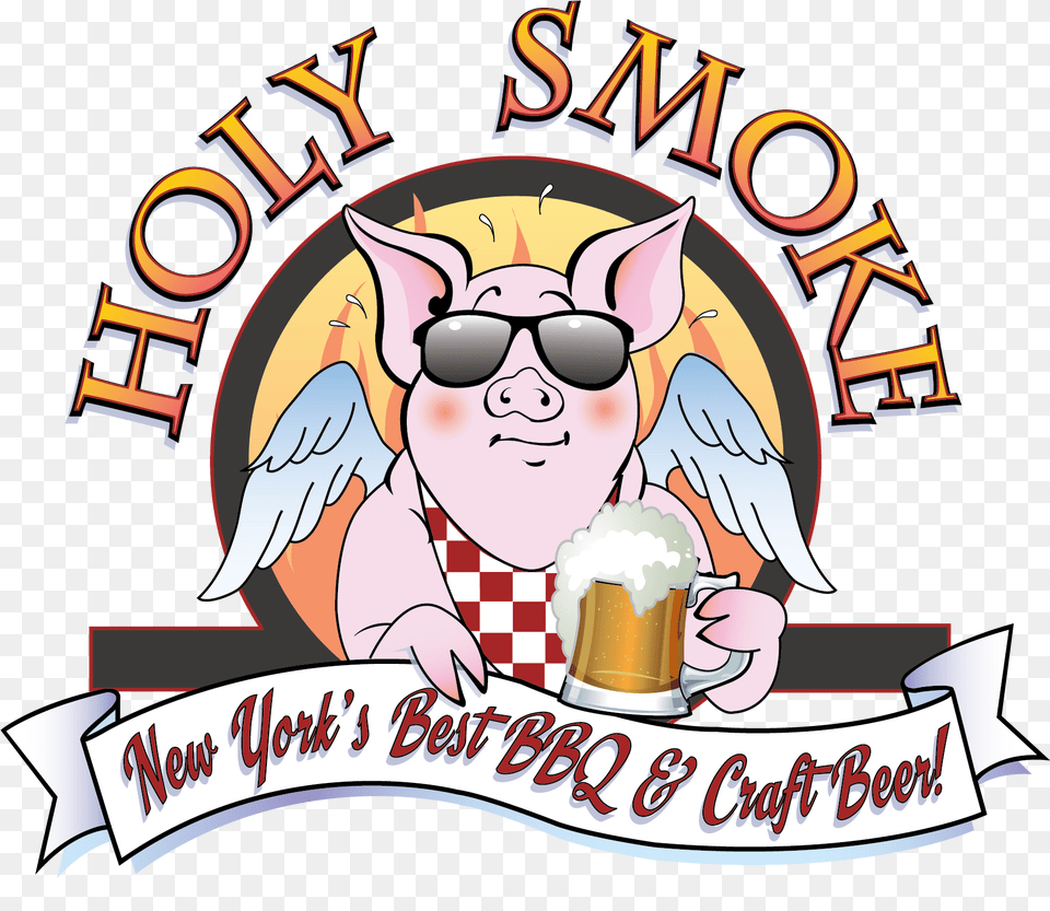 Holy Smoke Bbq Holy Smoke Bbq Logo, Accessories, Sunglasses, Food, Cream Png