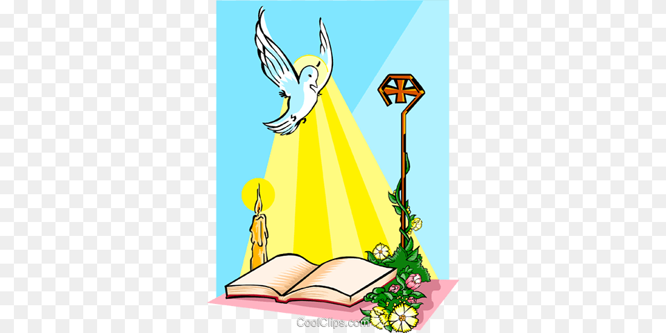Holy Spirit Descending Over Bible Royalty Free Vector, Clothing, Hat, Book, Publication Png Image