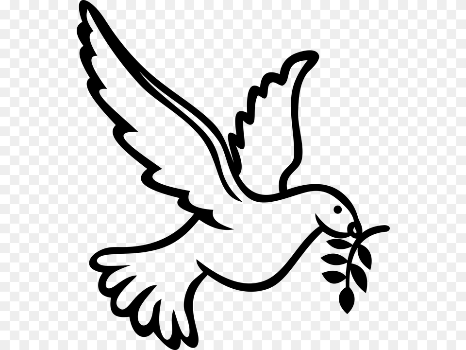 Holy Spirit Dove Clipart, Gray Free Png Download