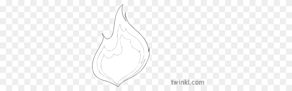 Holy Spirit Flame Symbol Fire Ks2 Black And White Holy Spirit Flame Template, Food, Produce, Garlic, Plant Free Png