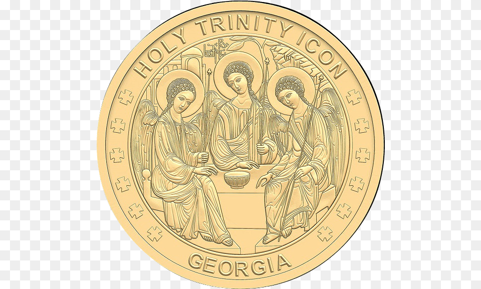 Holy Trinity Georgian Icon, Gold, Person, Wedding, Adult Free Transparent Png