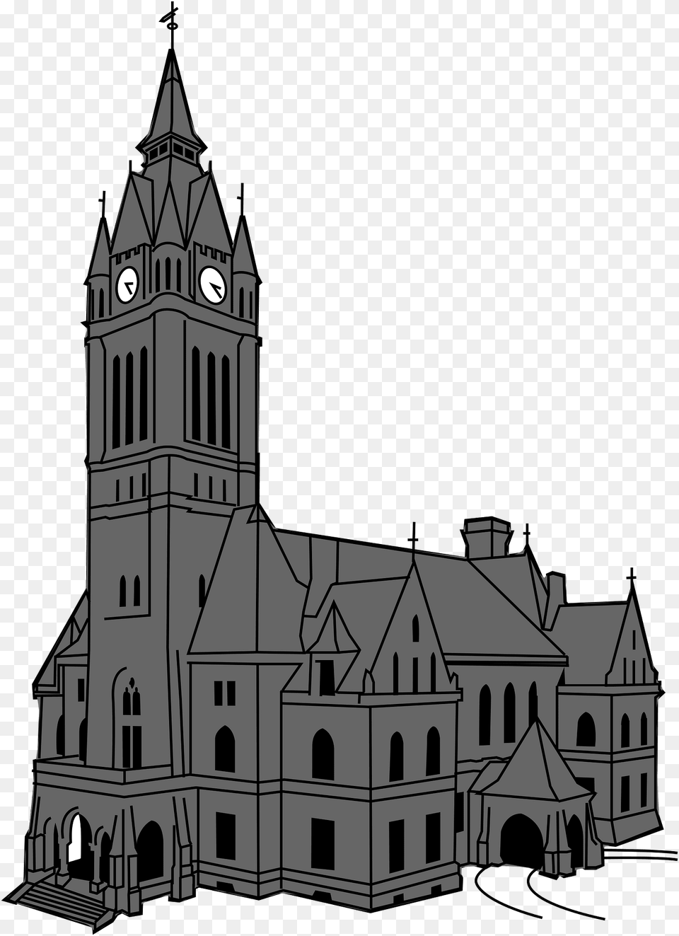 Holyoke City Hall Symbol Clipart, Architecture, Building, Cathedral, Church Free Transparent Png