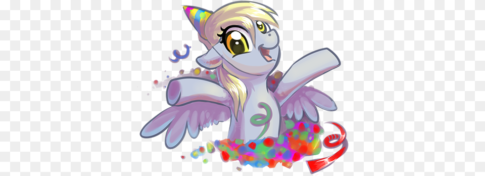 Homa Nix Birthday Confetti Derpy Hooves Female Cartoon, Art, Graphics Free Png Download