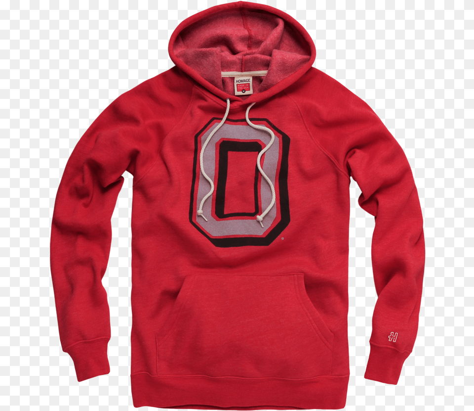 Homage Ohio State Vintage Block O Ohio State O Hoodie, Clothing, Hood, Knitwear, Sweater Free Png Download